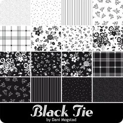 Black Tie 10" StackerDani Mogstad For Riley Blake Designs -Fabric Sewing Store rb blacktie ydg cs