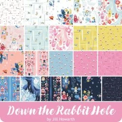 Down The Rabbit Hole 2.5" Rolie PolieJill Howarth For Riley Blake Designs -Fabric Sewing Store rb downtherabbithole precut cs 1