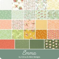 Emma 2.5" Rolie PolieCitrus & Mint Designs For Riley Blake Designs 5 Emma 2.5" Rolie PolieCitrus & Mint Designs For Riley Blake Designs -Fabric Sewing Store rb emma ydg 900 cc 1