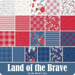 Land Of The Brave 10" StackerMy Mind's Eye For Riley Blake Designs -Fabric Sewing Store rb landofthebrave ydg cs 1