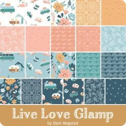 Live Love Glamp 10" StackerDani Mogstad For Riley Blake Designs -Fabric Sewing Store rb liveloveglamp ydg cs 3