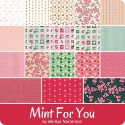 Mint For You Fat Quarter BundleMelissa Mortenson For Riley Blake Designs -Fabric Sewing Store rb mintforyou precut 900 2