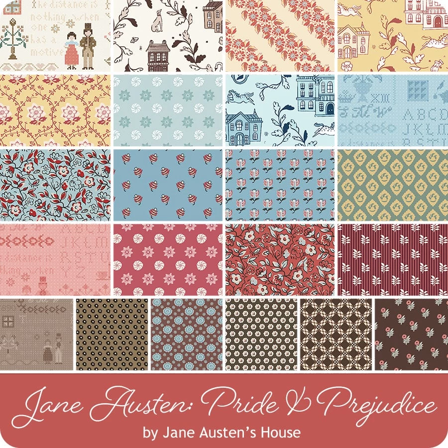 Jane Austen At Home: Pride & Prejudice 2.5" Rolie PolieJane Austen's House For Riley Blake Designs 4 Jane Austen At Home: Pride & Prejudice 2.5" Rolie PolieJane Austen's House For Riley Blake Designs - Image 4