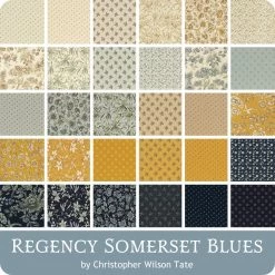Regency Somerset Blues Layer CakeChristopher Wilson-Tate For Moda Fabrics -Fabric Sewing Store regencysomersetblues ydg 900 new 4