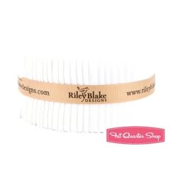 Riley White Confetti Cotton Solid 2.5" Rolie Polie Riley Blake Designs