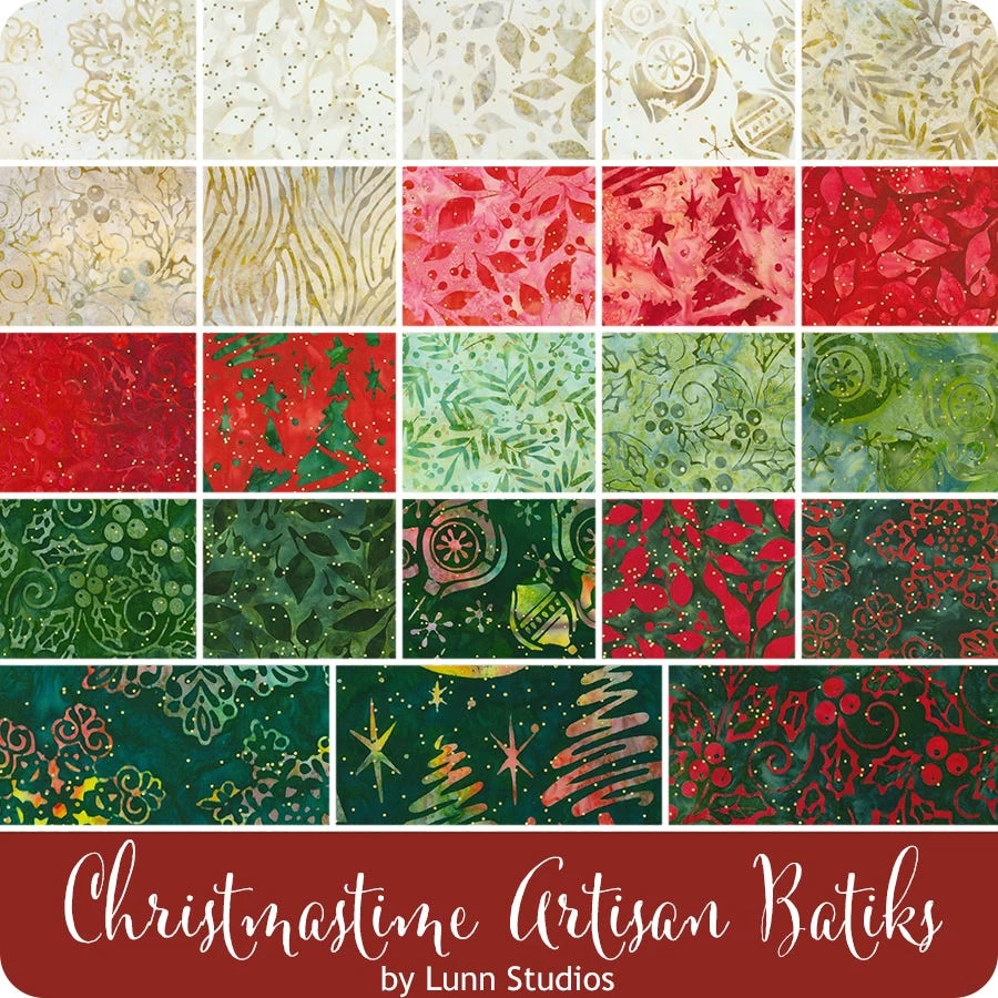Christmastime Artisan Batiks 10" SquaresLunn Studios For Robert Kaufman Fabrics 7 Christmastime Artisan Batiks 10" SquaresLunn Studios For Robert Kaufman Fabrics - Image 7