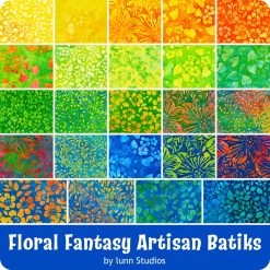 Floral Fantasy Artisan Batiks 10" SquaresLunn Studios For Robert Kaufman Fabrics 13 Floral Fantasy Artisan Batiks 10" SquaresLunn Studios For Robert Kaufman Fabrics -Fabric Sewing Store rk floralfantasyartisanbatiks ydg cs 3