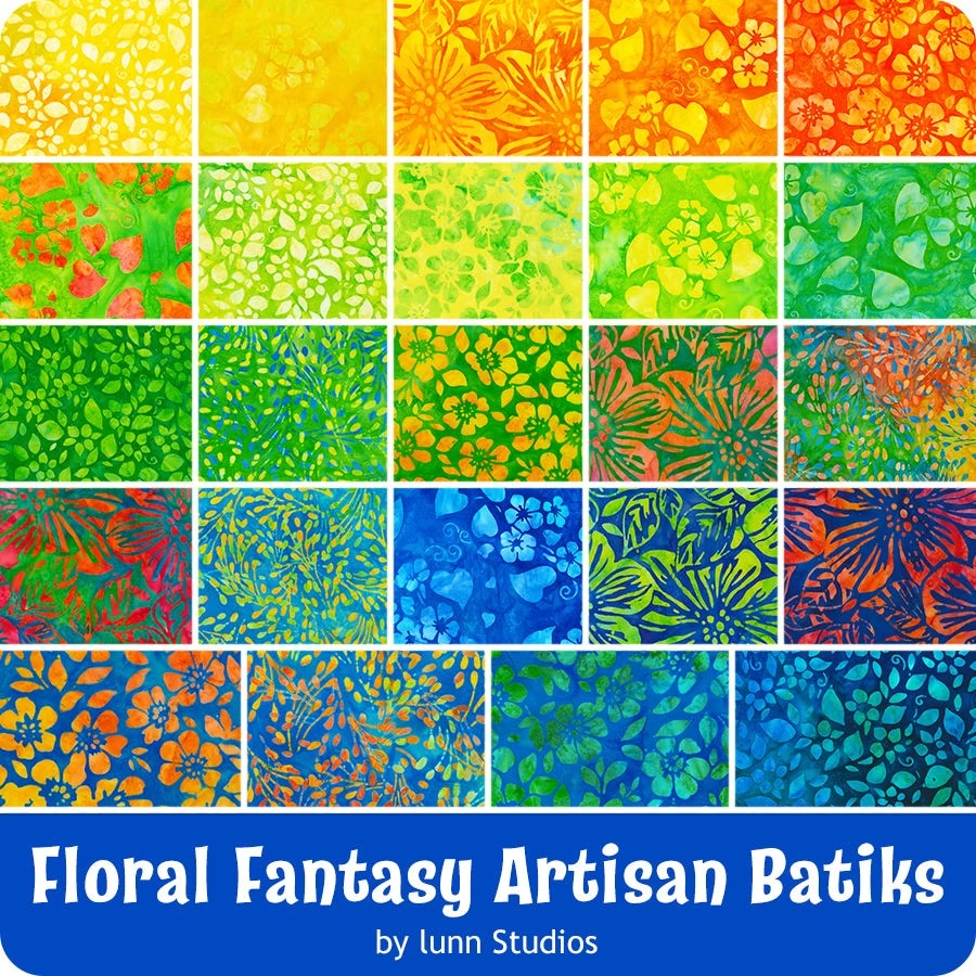 Floral Fantasy Artisan Batiks 10" SquaresLunn Studios For Robert Kaufman Fabrics 7 Floral Fantasy Artisan Batiks 10" SquaresLunn Studios For Robert Kaufman Fabrics - Image 7