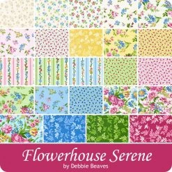 Flowerhouse Serene Half Yard BundleDebbie Beaves For Robert Kaufman Fabrics -Fabric Sewing Store rk flowerhouseserene ydg 900 1
