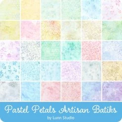 Pastel Petals Artisan Batiks 10" SquaresLunn Studios For Robert Kaufman Fabrics -Fabric Sewing Store rk pastelpetalsartisanbatiks ydg 900 1 1