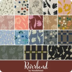 Riverbend Fat Quarter BundleNoodlehead For Robert Kaufman Fabrics -Fabric Sewing Store rk riverbend ydg cs 1