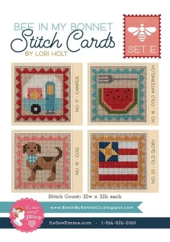 Bee In My Bonnet Stitch Cards Set ELori Holt Of Bee In My Bonnet #ISE-419