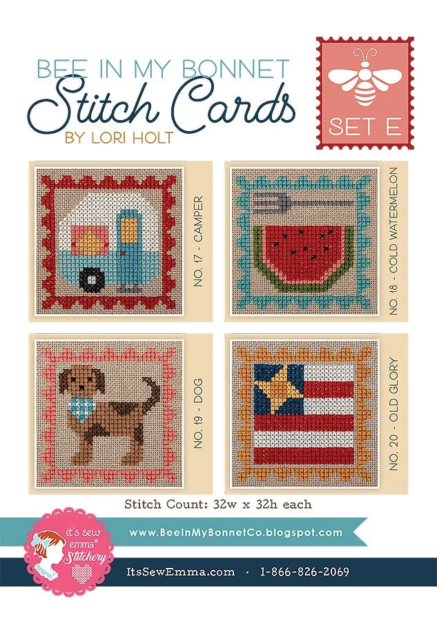 Bee In My Bonnet Stitch Cards Set ELori Holt Of Bee In My Bonnet #ISE-419 1 Bee In My Bonnet Stitch Cards Set ELori Holt Of Bee In My Bonnet #ISE-419