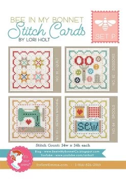 Bee In My Bonnet Stitch Cards Set PLori Holt Of Bee In My Bonnet #ISE-4011