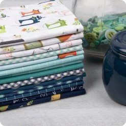 Sew Blue Riley Blake Blend Fat Quarter BundleCurated By Fat Quarter Shop Featuring Riley Blake Designs -Fabric Sewing Store sewbluerbblend 6