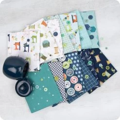 Sew Blue Riley Blake Blend Fat Quarter BundleCurated By Fat Quarter Shop Featuring Riley Blake Designs -Fabric Sewing Store sewbluerbblend 8