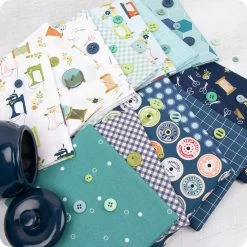 Sew Blue Riley Blake Blend Fat Quarter BundleCurated By Fat Quarter Shop Featuring Riley Blake Designs -Fabric Sewing Store sewbluerbblend 9