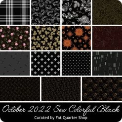 October 2022 Sew Colorful Black Fat Quarter BundleCurated By Fat Quarter Shop 17 October 2022 Sew Colorful Black Fat Quarter BundleCurated By Fat Quarter Shop -Fabric Sewing Store sewcolorful 1022 fqb 900