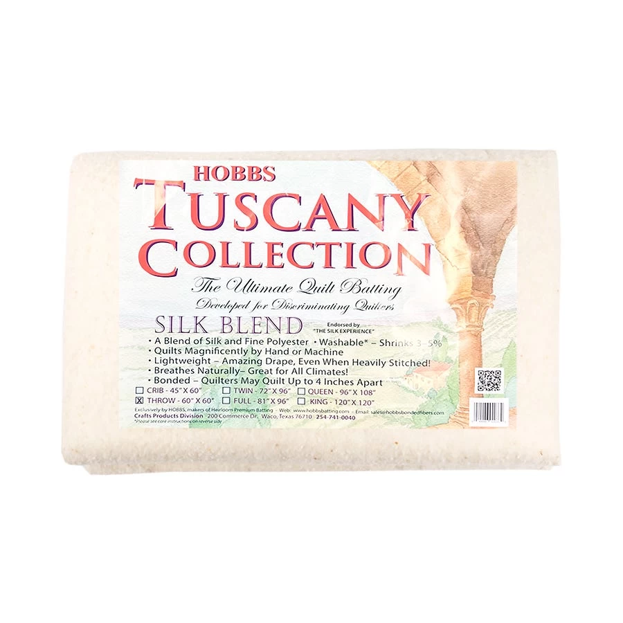 Tuscany Collection Silk Throw Quilt BattingHobbs #TS60 1 Tuscany Collection Silk Throw Quilt BattingHobbs #TS60