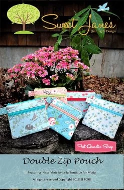 Double Zip Pouch Downloadable PDF Sewing PatternSweet Jane's Quilting And Design