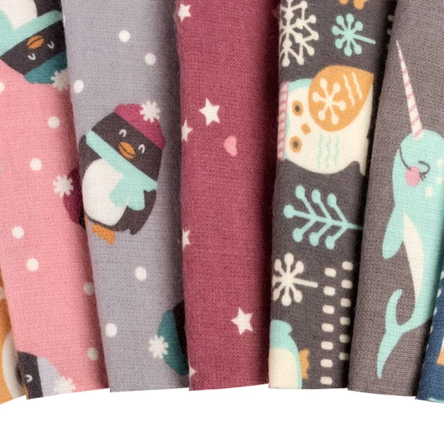 Snow Snuggle Flannel 10" SquaresWishwell For Robert Kaufman Fabrics 4 Snow Snuggle Flannel 10" SquaresWishwell For Robert Kaufman Fabrics - Image 4