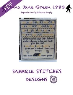 Anna Jane Green 1883 Downloadable PDF Cross Stitch PatternSamBrie Stitches Designs