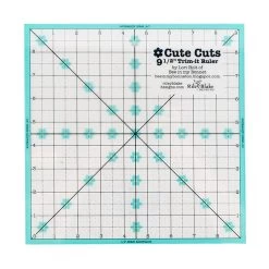 Lori Holt Cute Cuts Trim It 9.5" Square RulerBee In My Bonnet #STTI-5530