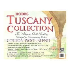 Tuscany Collection Cotton Wool Blend King Quilt BattingHobbs #TCW120 -Fabric Sewing Store tc cottonwool 900 5