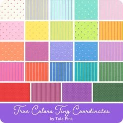 True Colors Tiny Coordinates 10" SquaresTula Pink For Free Spirit Fabrics -Fabric Sewing Store tinybeasts truecolors 900 cc 2