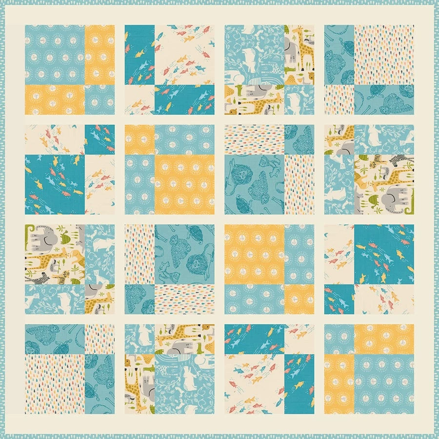 Two By Two Quilt KitFeaturing Noah's Ark By Stacy Iest Hsu 2 Two By Two Quilt KitFeaturing Noah's Ark By Stacy Iest Hsu - Image 2