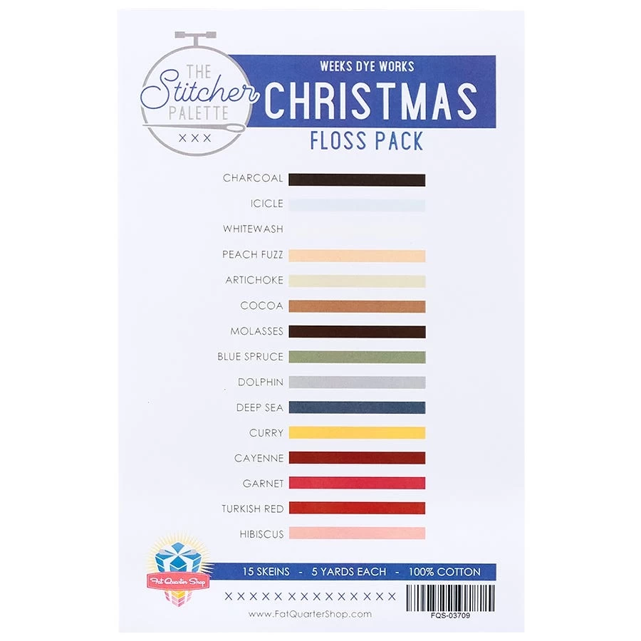 Weeks Dye Works Christmas Floss PackThe Stitcher Palette By Fat Quarter Shop 2 Weeks Dye Works Christmas Floss PackThe Stitcher Palette By Fat Quarter Shop - Image 2