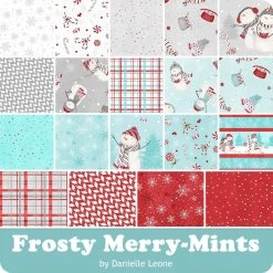 Frosty Merry-Mints 10 Karat CrystalsDanielle Leone For Wilmington Prints -Fabric Sewing Store wilm frostymerry mints precut cs 1