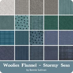 Stormy Seas Woolies Flannel 10" SquaresBonnie Sullivan By Maywood Studio -Fabric Sewing Store wooliesflannel stormyseas precut 900